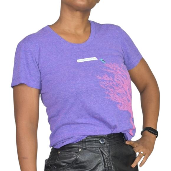 Dave Matthews Band Tee Purple Bird Tree TShirt Rock DMB American Apparel Small - Picture 12 of 13